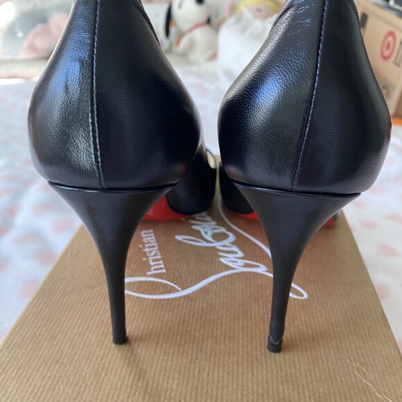 Christian Louboutin size 40.5 women's black pumps red bottom with box - Picture 3 of 11